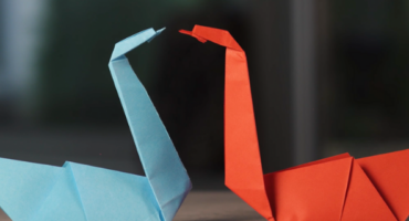 Návod na origami v tvare labute.